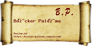 Böcker Palóma névjegykártya